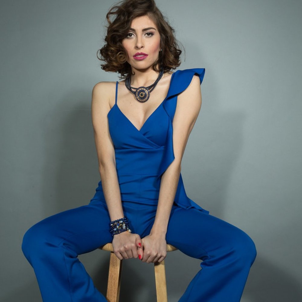 Elegant Ruffled Wide Leg Jumpsuit